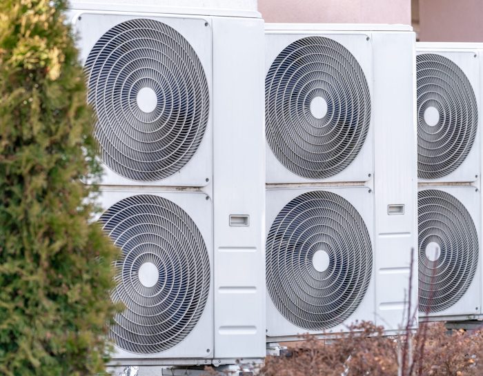 heat pump at the family house. High quality photo